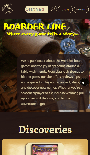 Capture d'écran du site Boarder Line.