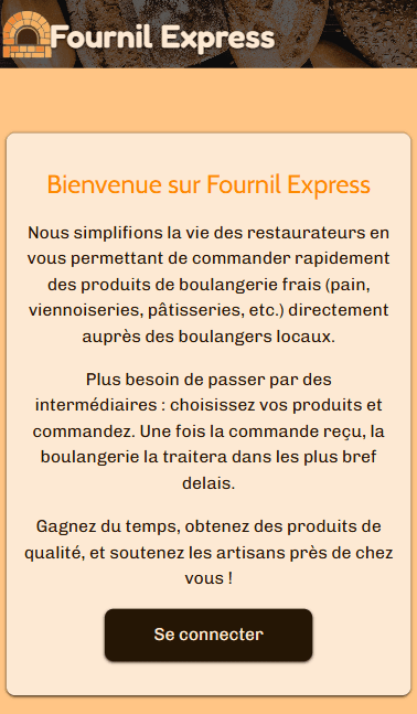 Capture d'écran du site Fournil Express.